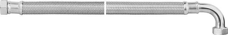 Panzerschläuche KTW-A mit Edelstahlumflechtung L=1000mm 1" IGÜ-Bogen x IGÜ Panzerschläuche KTW-A mit Edelstahlumflechtung L=1000mm 1" IGÜ-Bogen x IGÜ