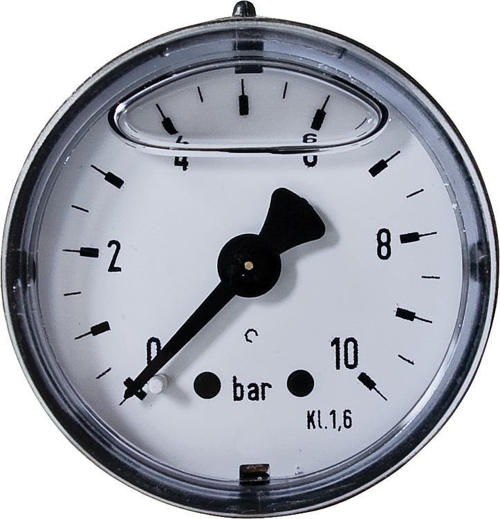 Rohrfeder-Glyzerinmanometer   40 mm, 0-10 bar