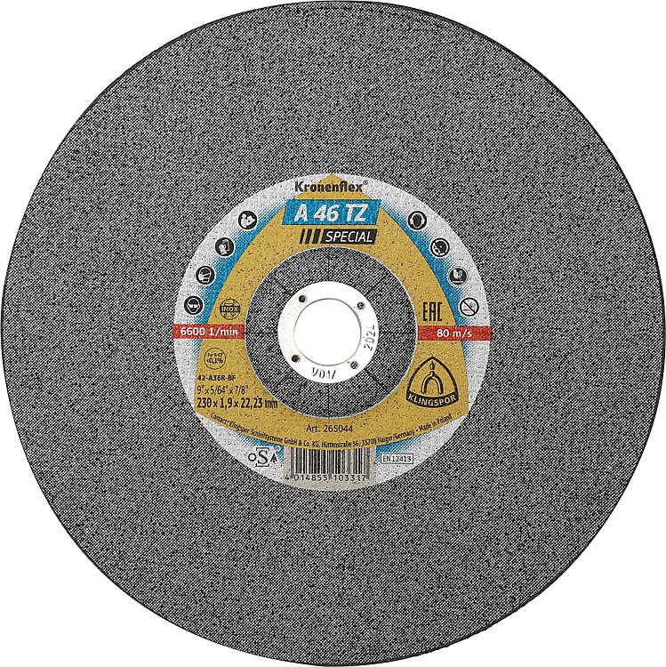 Trennscheibe KLINGSPOR A 46 TZ SPECIAL gekröpft 230 x 1,9 x 22,23 mm Trennscheibe KLINGSPOR A 46 TZ SPECIAL gekröpft 230 x 1,9 x 22,23 mm