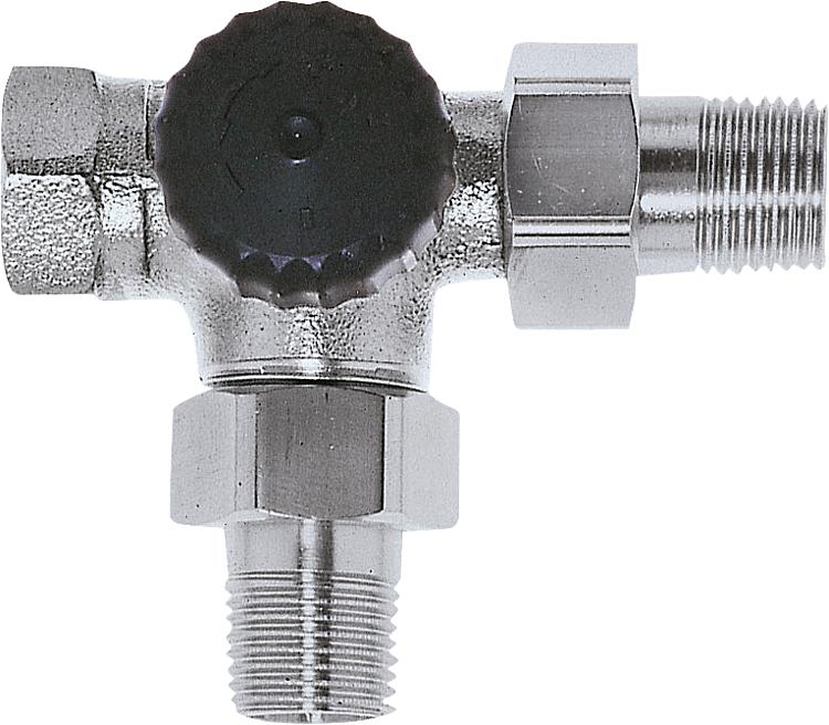 Dreiwege Ventilunterteil Schraubnippel DN 15 (1/2'''') Dreiwege Ventilunterteil Schraubnippel DN 15 (1/2'''')
