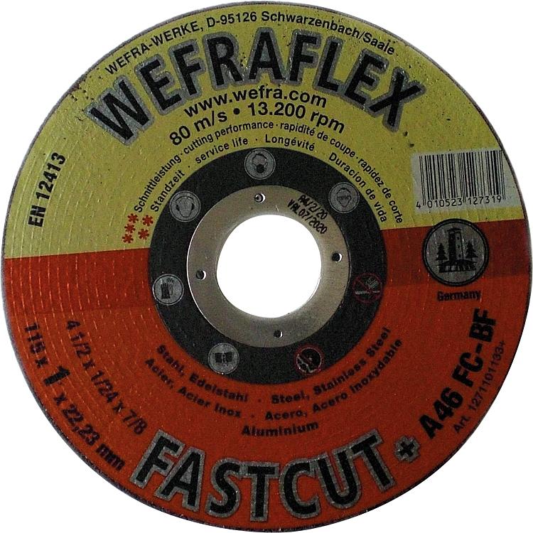 Trennscheibe Fastcut gerade für Metall 115 x 1 x 22 mm Trennscheibe Fastcut gerade für Metall 115 x 1 x 22 mm