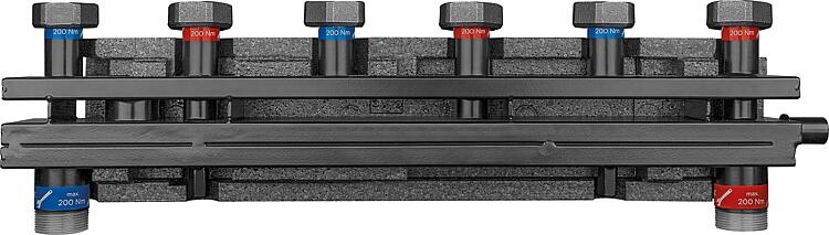 Kombiverteiler Evenes VTW3/3 ÜWM DN40 (11/2"), 3m³/h, 70kW, inkl. Halterung und Isolierung Kombiverteiler Evenes VTW3/3 ÜWM DN40 (11/2"), 3m³/h, 70kW, inkl. Halterung und Isolierung
