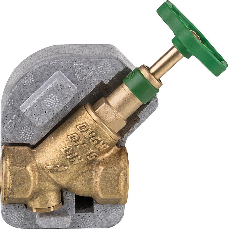 KFR-Freistromventil m.Dämmschale 1", steigende Spindel, ohne Entleerung KFR-Freistromventil m.Dämmschale 1", steigende Spindel, ohne Entleerung