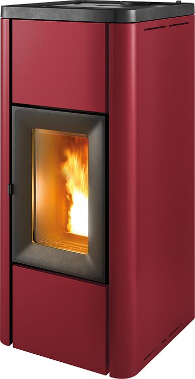 Pelletofen MCZ Mida Air 8 R, Grundgerät mit Verkleidung Bordeaux Metall, 8,0 kW