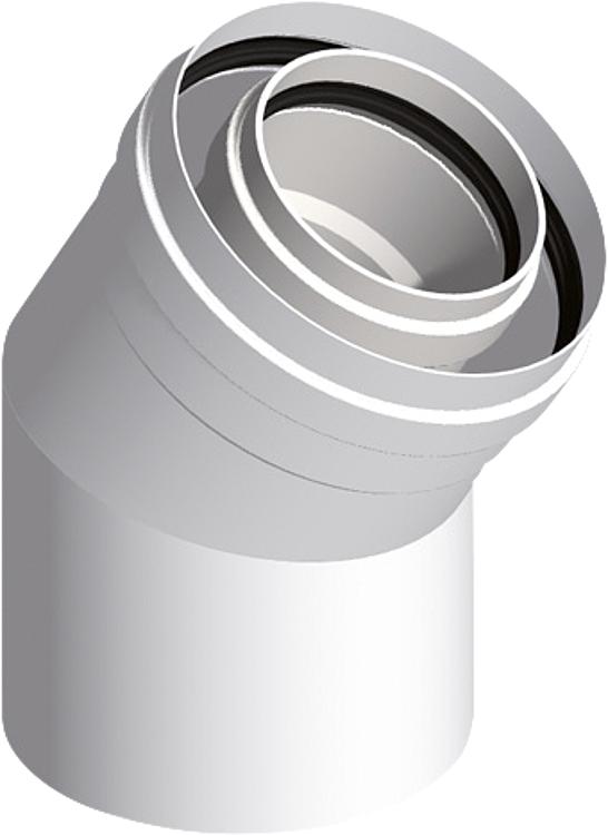 Kunststoff-Abgassystem Bogen 30  - DN 80/125