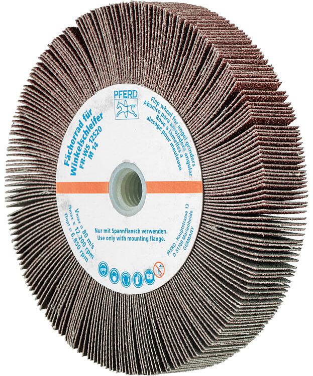 Fächerräder Pferd FR WS,  Ø 125 x 20, M14, Körnung A  80