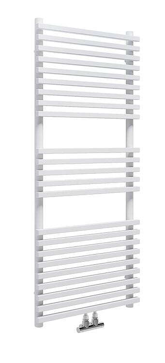 Handtuchheizkörper Trapani 1170 x 600 mm mit Mittelanschluss, Farbe Mineral Weiß VOV09 Handtuchheizkörper Trapani 1170 x 600 mm mit Mittelanschluss, Farbe Mineral Weiß VOV09