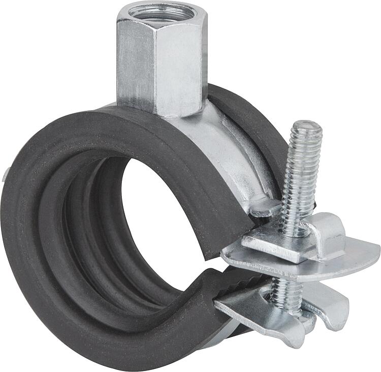 Clip-Rohrschelle verzinkt 1" 31 - 35mm M8/M10
