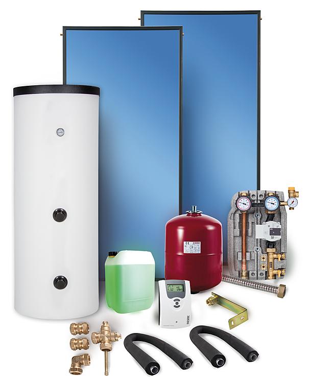Solarpaket SX 2.51 Aufdachmontage 5,02qm mit Solarspeicher 300L Solarpaket SX 2.51 Aufdachmontage 5,02qm mit Solarspeicher 300L