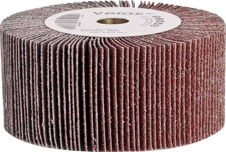 Lamellenschleifwalze verox® M14 -Innengewinde 110x50xM14 Körnung P 120