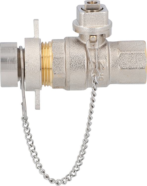 Kugelhahn mit Verschlusskappe und Vierkantkappe ,ohne Griff DN15 (1/2") IG Kugelhahn mit Verschlusskappe und Vierkantkappe ,ohne Griff DN15 (1/2") IG