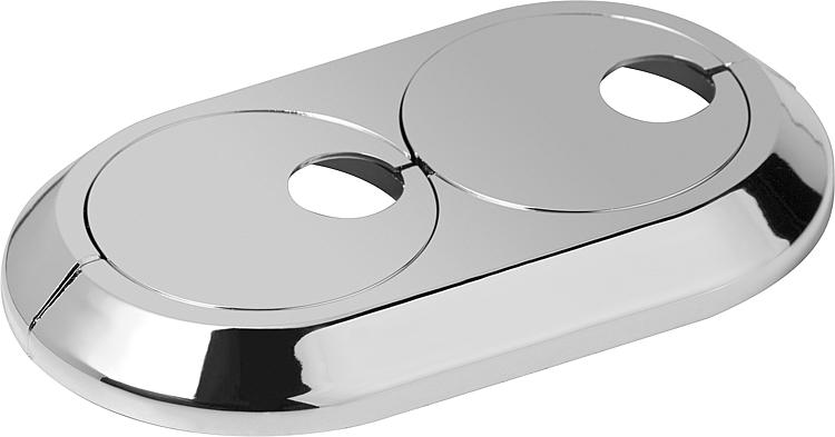 Doppel-Excenterrosette 16mm Kunststoff weiß,verstellbar