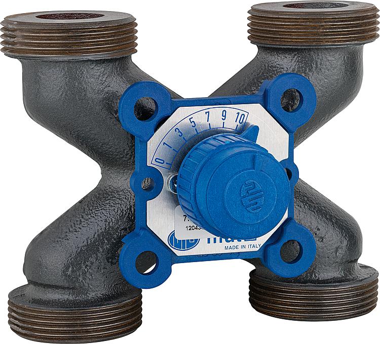 Vierwegemischer Grauguß VMX-XM 90, G 1 1/2 '''' 4 x AG KVS 8 Vierwegemischer Grauguß VMX-XM 90, G 1 1/2 '''' 4 x AG KVS 8