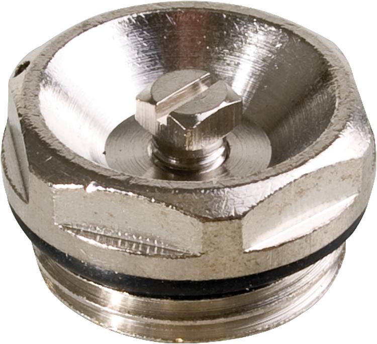 Entlüftungsventil 1/2" Messing vernickelt mit EPDM Dichtung Entlüftungsventil 1/2" Messing vernickelt mit EPDM Dichtung