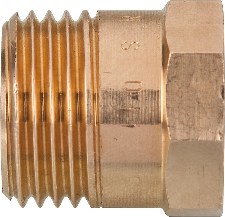 Rotguss-Gewindefitting Reduzierstück, rund Typ 3243, 1/2"AG x 3/8"IG