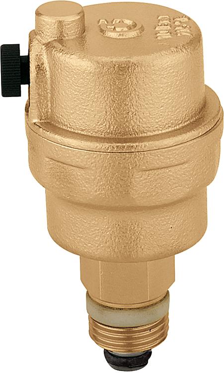 Automatischer Schnellentlüfter Robocal S, Typ 5025, DN10(3/8") AG, Messing mit Absperrventil Automatischer Schnellentlüfter Robocal S, Typ 5025, DN10(3/8") AG, Messing mit Absperrventil