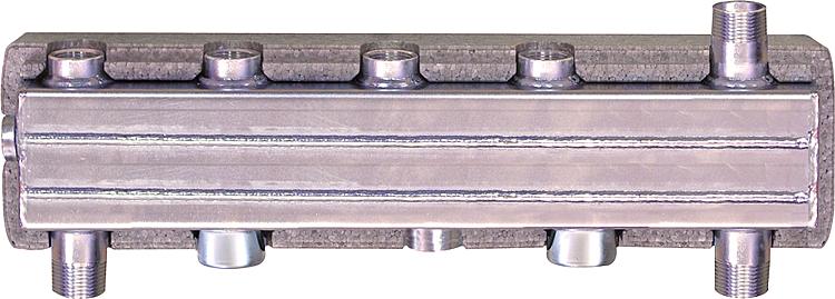 Heizkreis-Kombiverteiler Easyflow Typ HV60/90W m. hydr. Weiche inkl. Isol.,für 2
