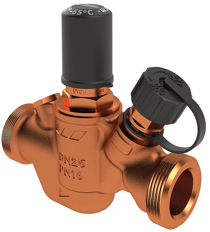 Zirkulations-Regulierventil Multitherm, 50°C bis 65°C, DN20 (3/4)", AG flachdichtend