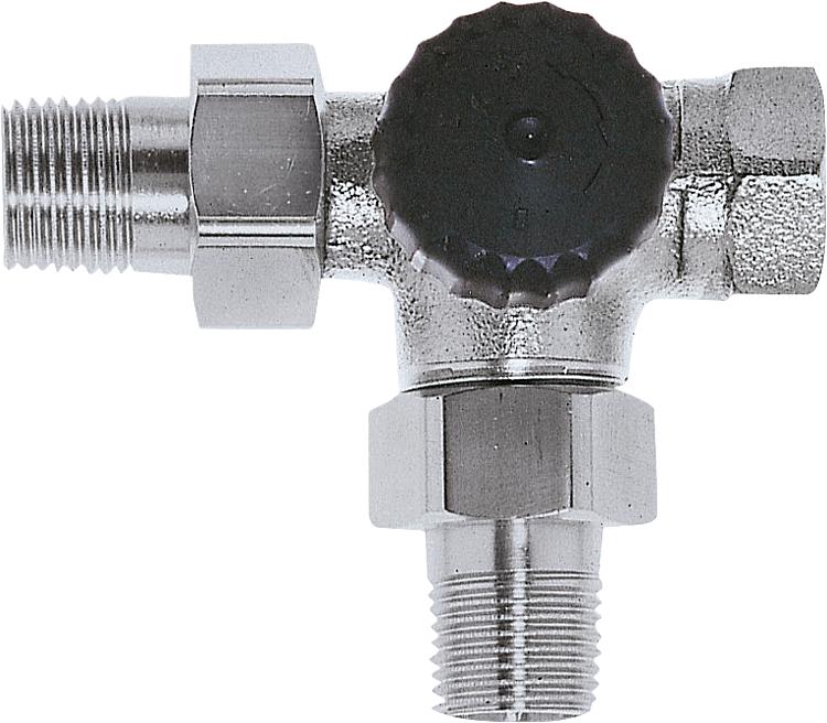 Dreiwege Unterventil Schraubnippel DN 15 DN 15 (1/2''''), Kv-Wert 1,45 Dreiwege Unterventil Schraubnippel DN 15 DN 15 (1/2''''), Kv-Wert 1,45