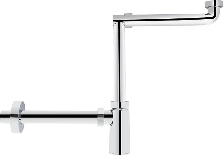 Waschtisch-Raumsparsiphon DN32 (1 1/4")x32mm, Kunststoff verchromt Waschtisch-Raumsparsiphon DN32 (1 1/4")x32mm, Kunststoff verchromt