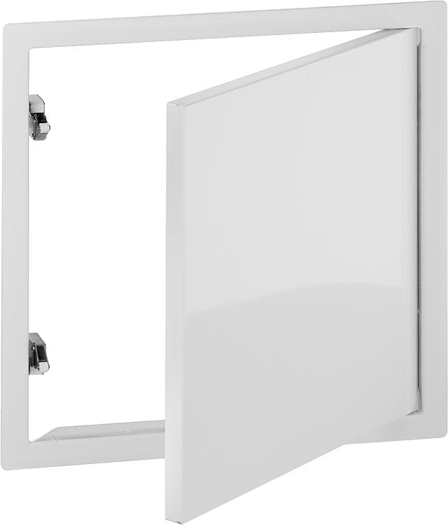 Revisionstür 200 x 200mm, RAL9016 mit2 Schnappverschlüssen