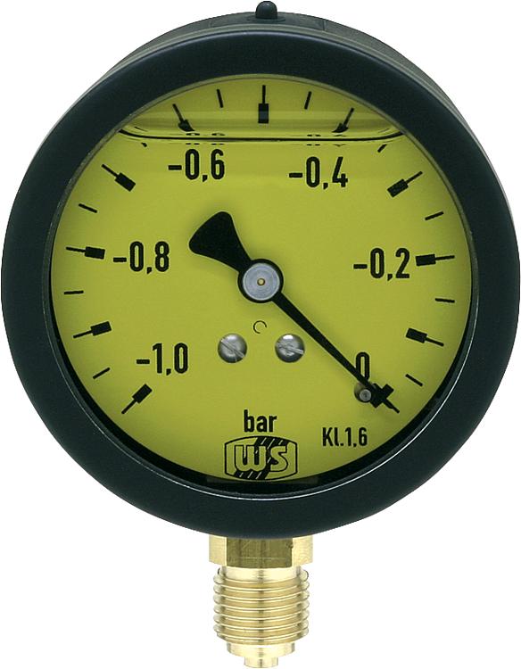 Vakuummeter mit Glyzerindämpfung -1 - 0bar 63mm 1/4" unten *