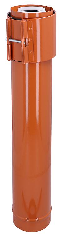 Überdachverlängerung, DN 80/125 rot, 1000mm Überdachverlängerung, DN 80/125 rot, 1000mm