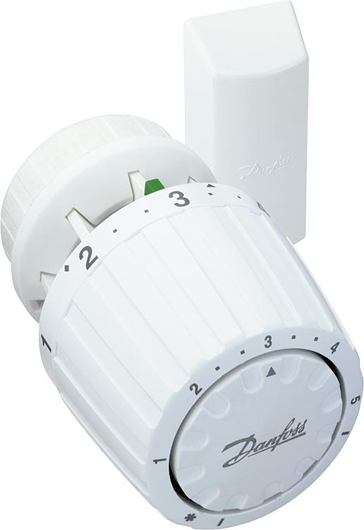 Thermostatkopf Danfoss RA 2992, Farbe RAL 9016, weiß Fernfühler