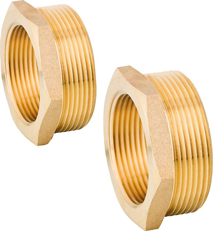Anschlussstück mit Innengewinde flachdichtend 1 1/2" passend für Verteileranschluss 2" Anschlussstück mit Innengewinde flachdichtend 1 1/2" passend für Verteileranschluss 2"