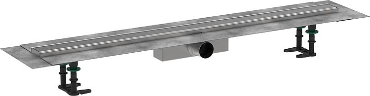 Hansgrohe RainDrain Compact Komplettset f. Standardinstallation, Edelstahl gebürstet, 1000