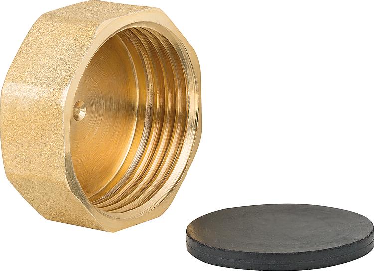 Verschlusskappe mit IG 1" Messing blank Verschlusskappe mit IG 1" Messing blank