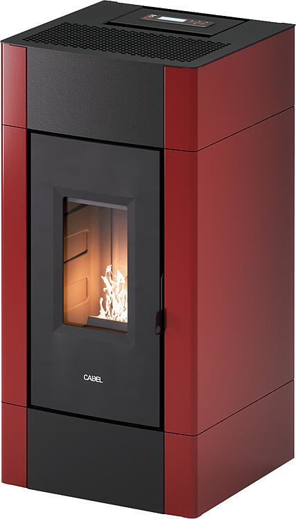 Pelletofen Cadel Cristal 9, Verkleidung Metall Rot Pelletofen Cadel Cristal 9, Verkleidung Metall Rot