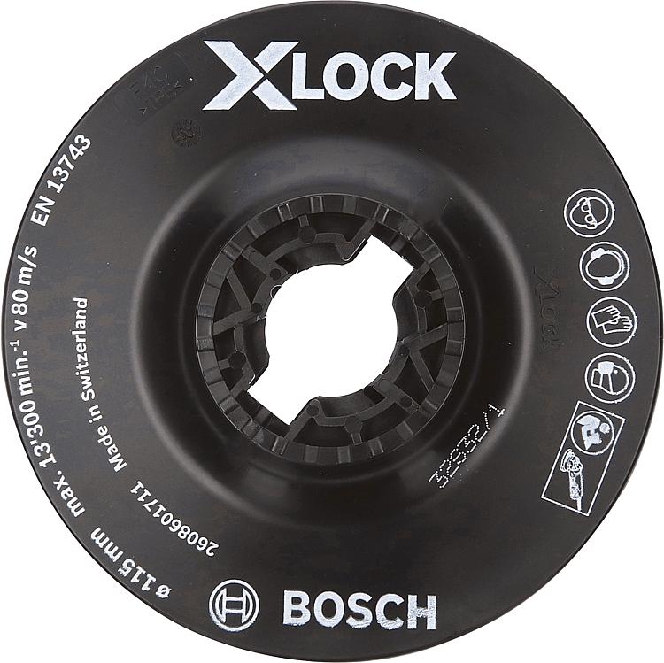 Stützteller BOSCH® soft mit X - Lock Aufnahme Ø 115 mm Stützteller BOSCH® soft mit X - Lock Aufnahme Ø 115 mm