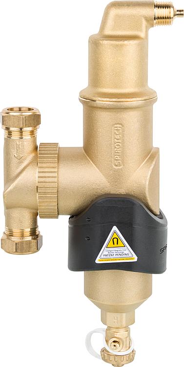 Luft-und Schlammabscheider Spirocombi MB3 mit Magnet, 22mm Klemmanschluss, unive Luft-und Schlammabscheider Spirocombi MB3 mit Magnet, 22mm Klemmanschluss, unive