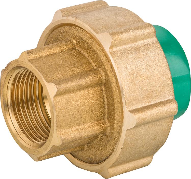 PPR Rohr Kupplung IG messing 20x1/2", max. Temperatur 80 C PPR Rohr Kupplung IG messing 20x1/2", max. Temperatur 80 C