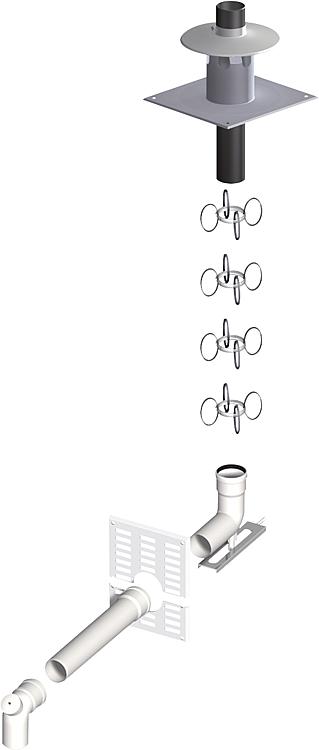 Kunststoff-Abgassystem Basis Set 4 - DN110 Kunststoff-Abgassystem Basis Set 4 - DN110