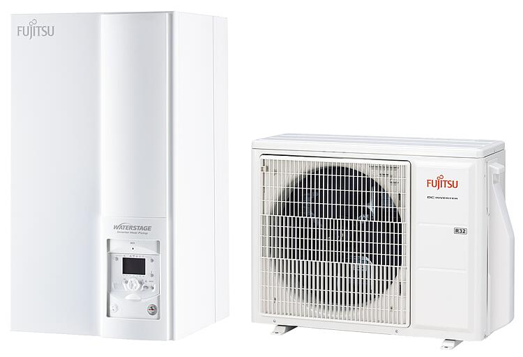 Splitt-Wärmepumpe Fujitsu Waterstage Comfort 5 kW Kältemittel R32 Splitt-Wärmepumpe Fujitsu Waterstage Comfort 5 kW Kältemittel R32