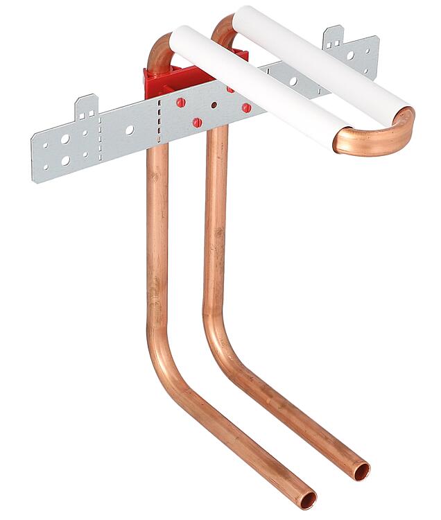Wandanbindung mit Rohrbogeneinheit aus Kupfer-Rohr 15x1,0mm,Höhe 280mm in U-Form Wandanbindung mit Rohrbogeneinheit aus Kupfer-Rohr 15x1,0mm,Höhe 280mm in U-Form