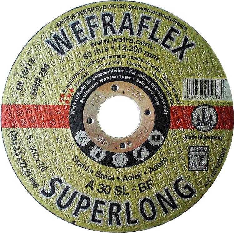 Trennscheibe Super-Long gerade für Stahl 125 x 2,5 x 22 mm Trennscheibe Super-Long gerade für Stahl 125 x 2,5 x 22 mm