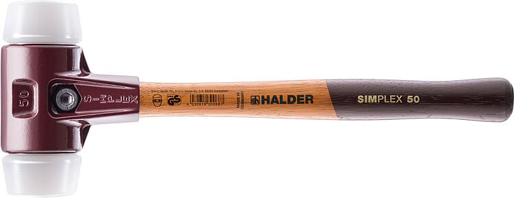 SIMPLEX-Schonhammer Halder mit TE-Gehäuse und Holzstiel, Superplastik, Ø 30 mm SIMPLEX-Schonhammer Halder mit TE-Gehäuse und Holzstiel, Superplastik, Ø 30 mm