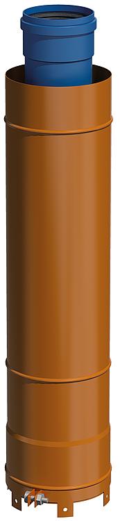CondensBlue AZ Überdach- verlängerung rot, 500mm DN 60/100 x DN 80/125