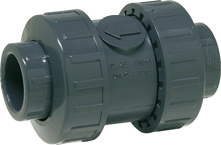 PVC-U - Klebefitting Rückschlagventil, 20 mm, federbelastet PVC-U - Klebefitting Rückschlagventil, 20 mm, federbelastet