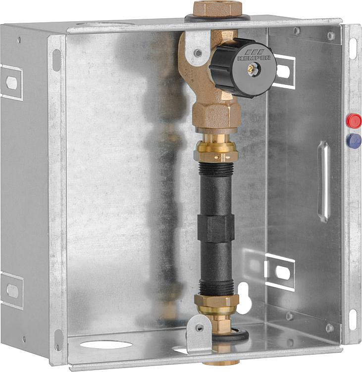 Einbaukasten Wasserzähler DN20(3/4"), 1xRotguss Ventil Passstück 110mm, ohne Abd Einbaukasten Wasserzähler DN20(3/4"), 1xRotguss Ventil Passstück 110mm, ohne Abd