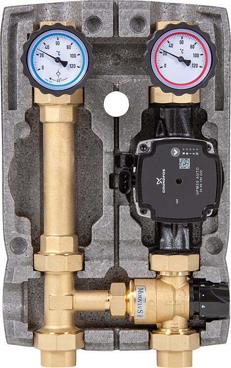 Heizkreisset Easyflow DN25(1")Konstantwert-Regelkreis thermisch 35-60°C, Pumpe Grundfos UPM3S AUTO 25-60 Heizkreisset Easyflow DN25(1")Konstantwert-Regelkreis thermisch 35-60°C, Pumpe Grundfos UPM3S AUTO 25-60