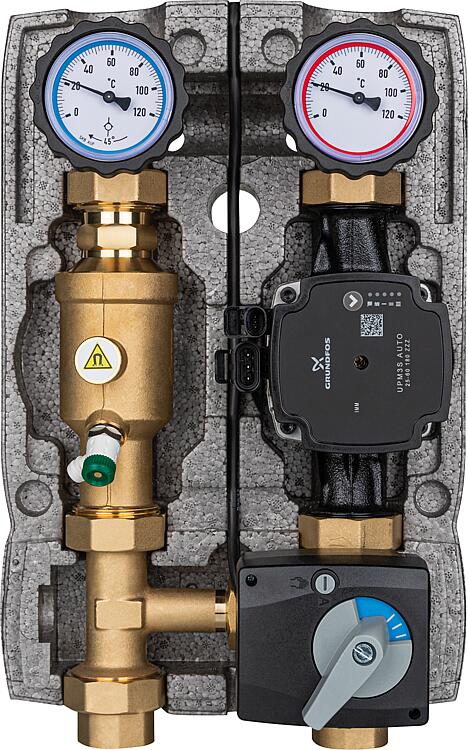 Heizkreisset Easyflow DN25(1") mit 3-Wege-Mischer mit Magnetitabscheider Pumpe Grundfos UPM3S AUTO 25-60 Heizkreisset Easyflow DN25(1") mit 3-Wege-Mischer mit Magnetitabscheider Pumpe Grundfos UPM3S AUTO 25-60