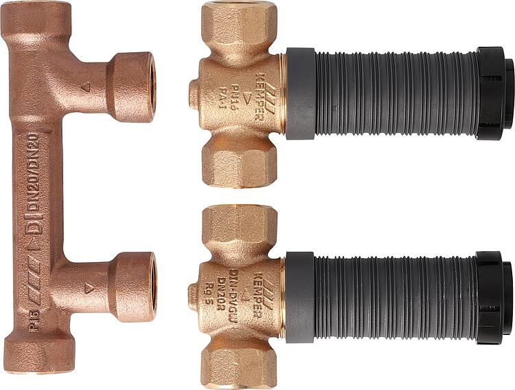 Strömungsteilergruppe KHS-Venturi, DN20 (3/4") x DN20 (3/4"), IG, UP-Montage Strömungsteilergruppe KHS-Venturi, DN20 (3/4") x DN20 (3/4"), IG, UP-Montage