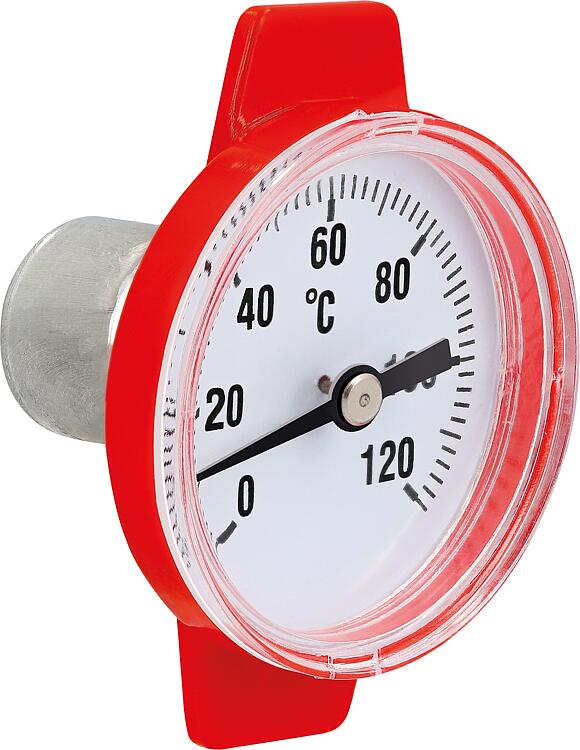 Thermometer rot passend für Isolier-T Kugelhahn Typ G und F Skala 0-120 C Thermometer rot passend für Isolier-T Kugelhahn Typ G und F Skala 0-120 C
