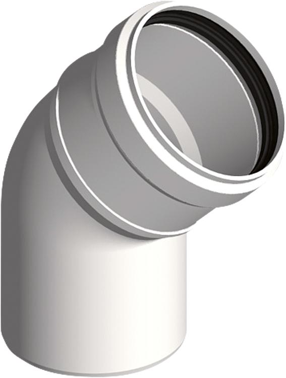 Kunststoff-Abgassystem Bogen 45  - DN 110 Kunststoff-Abgassystem Bogen 45  - DN 110