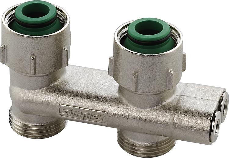 Umlenkstück mit Absperrung Durchgang für Anschluss an 3/4" Eurokonus Umlenkstück mit Absperrung Durchgang für Anschluss an 3/4" Eurokonus