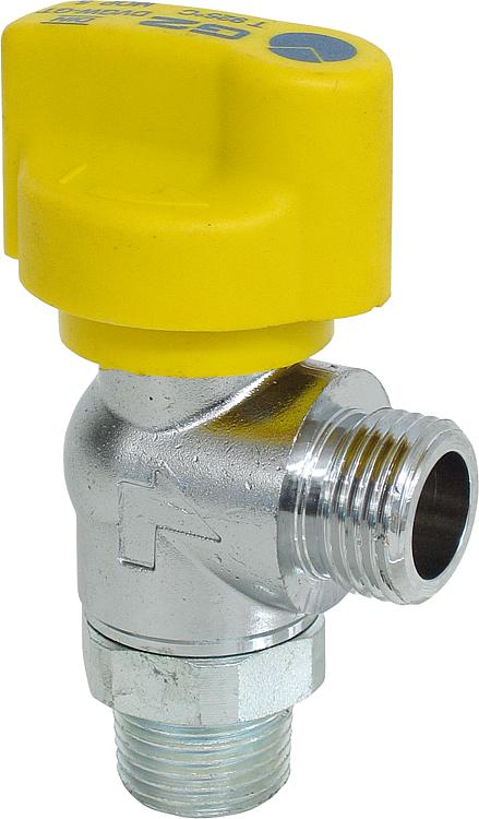 Gasabsperrkugelhahn DN 15 1/2" für Schlauchanschluss Eckform mit TAS Gasabsperrkugelhahn DN 15 1/2" für Schlauchanschluss Eckform mit TAS